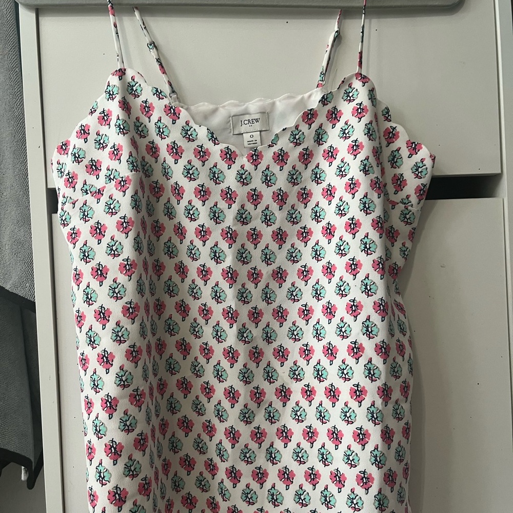 J.Crew Pink and Blue Patterned Top